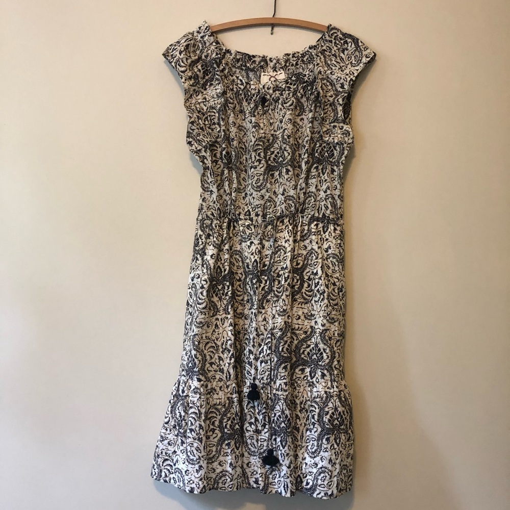 Figue Gianna Dress Mini Tassels Ruffle Boho Dummer Lotus Batik Sand XL - Picture 3 of 13